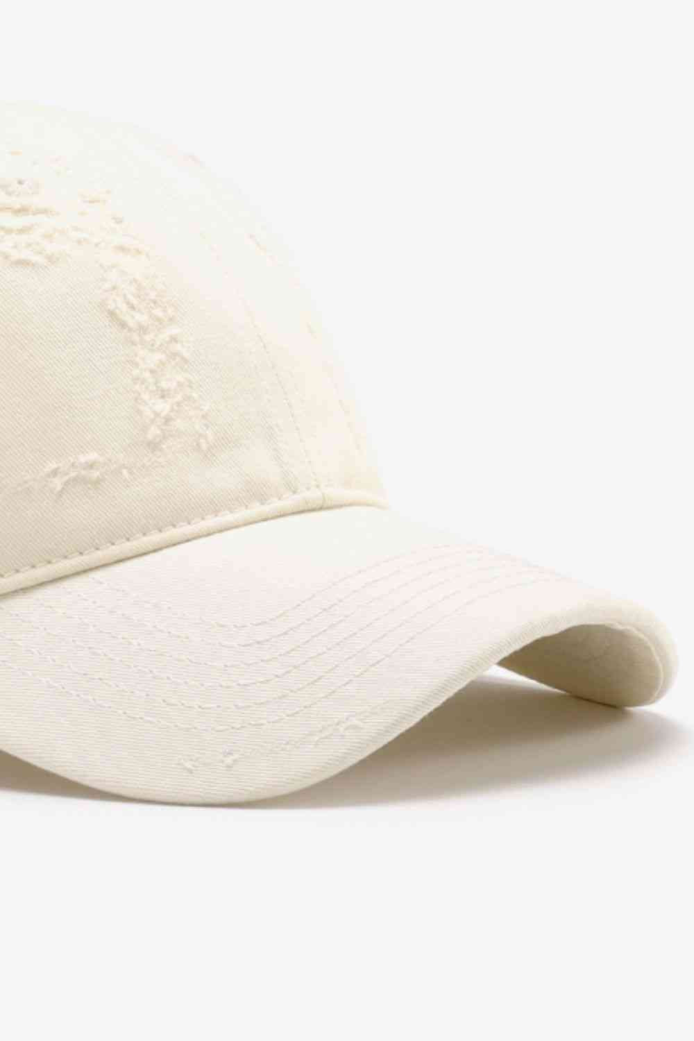 Distressed Adjustable Baseball Cap - TRENDMELO