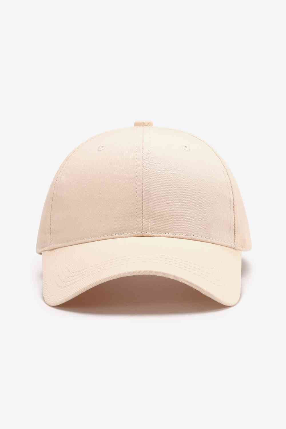 Plain Adjustable Cotton Baseball Cap - TRENDMELO