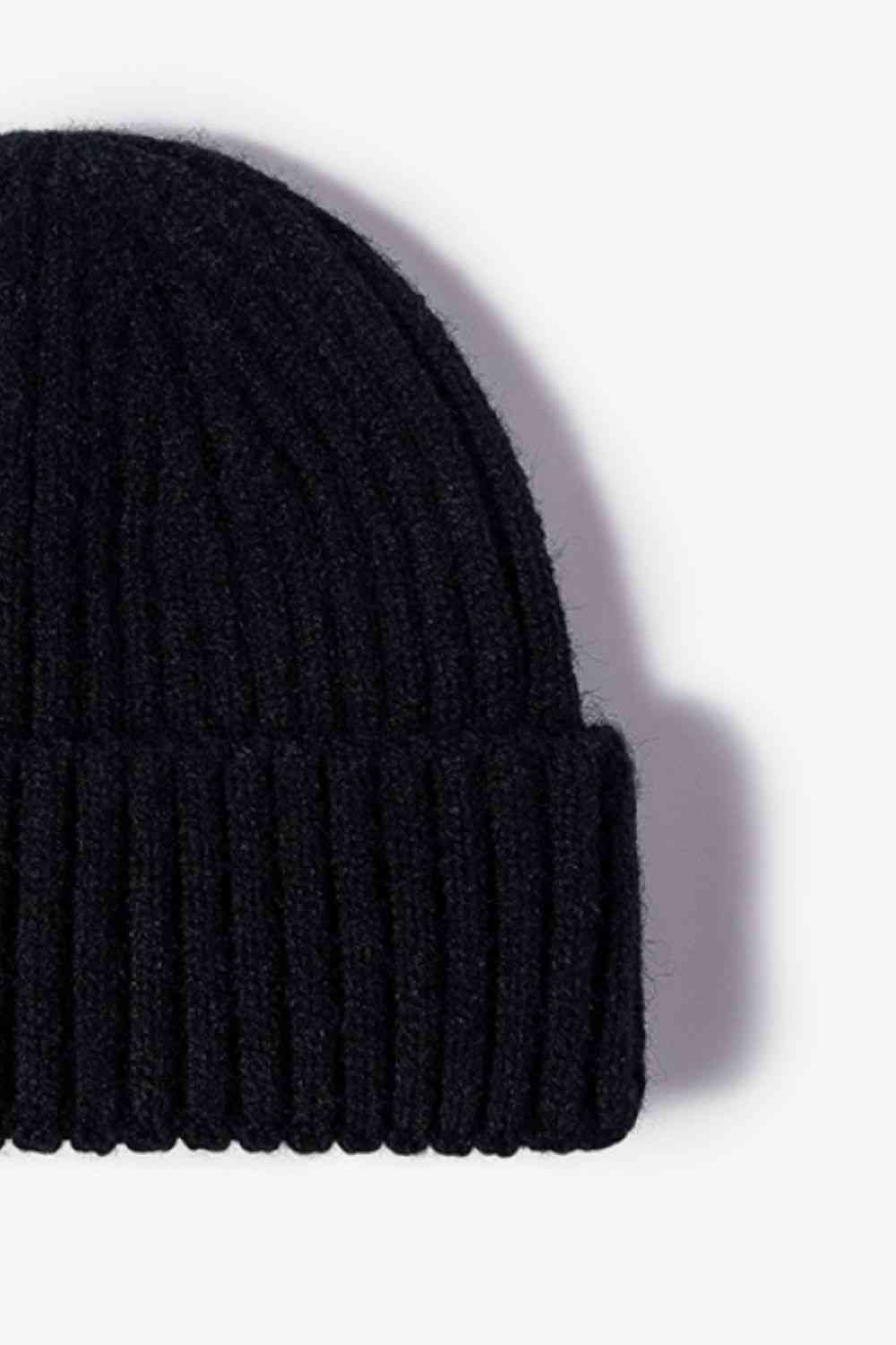 Rib-Knit Cuff Beanie - TRENDMELO