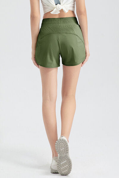 Elastic Waist Active Shorts - TRENDMELO