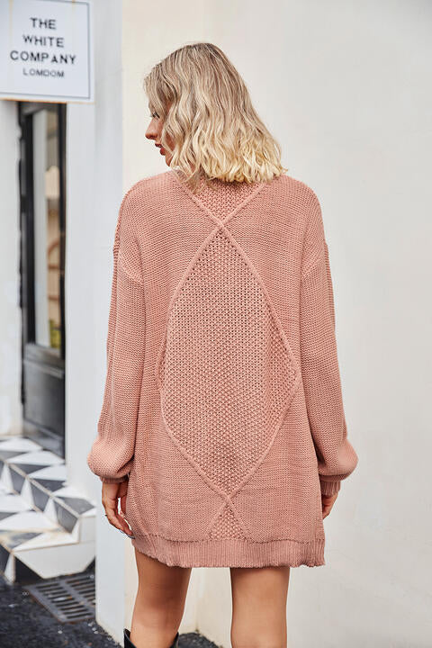 Open Front Cardigan with Pockets - TRENDMELO