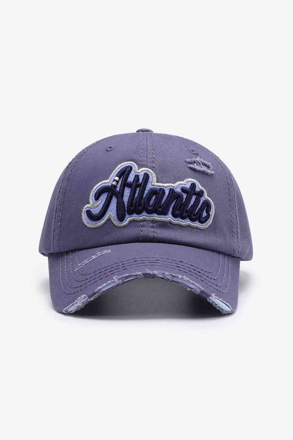 ATLANTIC Graphic Distressed Baseball Cap - TRENDMELO