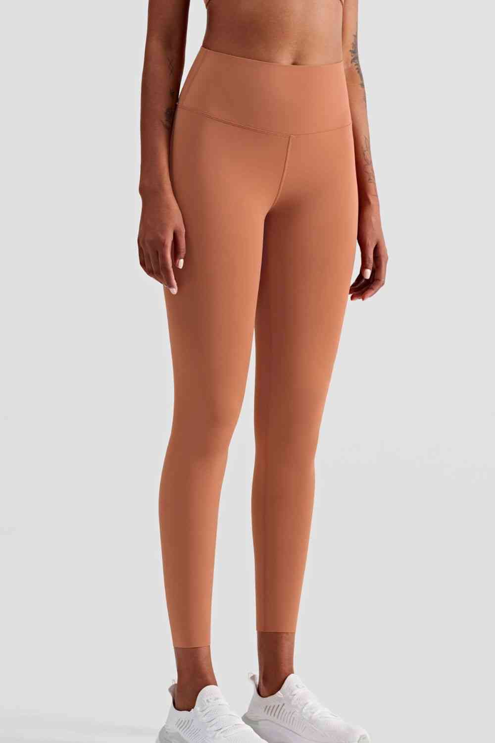 Ankle-Length High-Rise Yoga Leggings - TRENDMELO