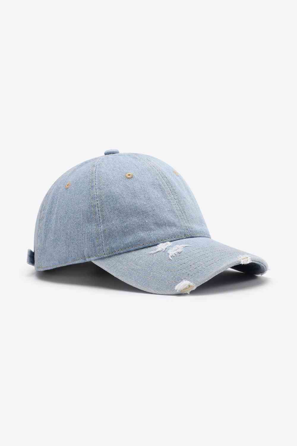 Distressed Adjustable Baseball Cap - TRENDMELO