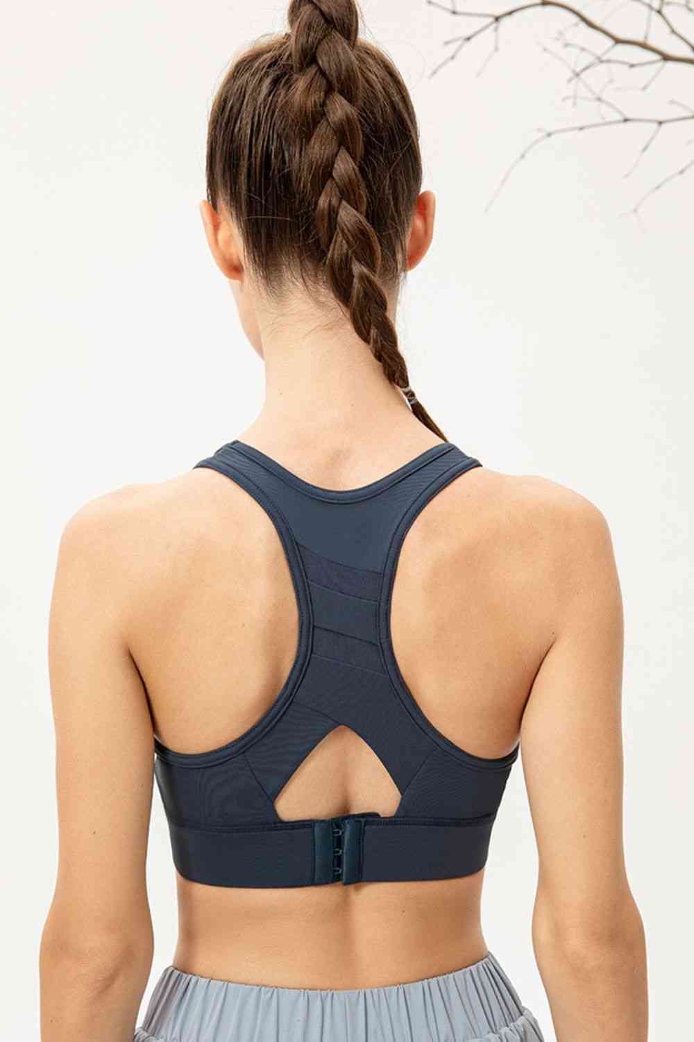 Scoop Neck Long Sports Bra - TRENDMELO