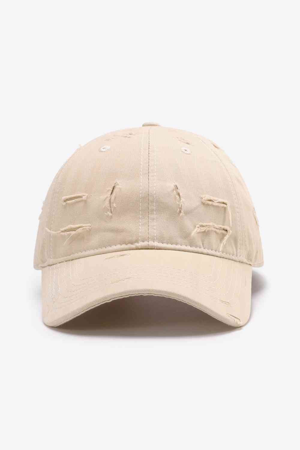 Distressed Adjustable Baseball Cap - TRENDMELO