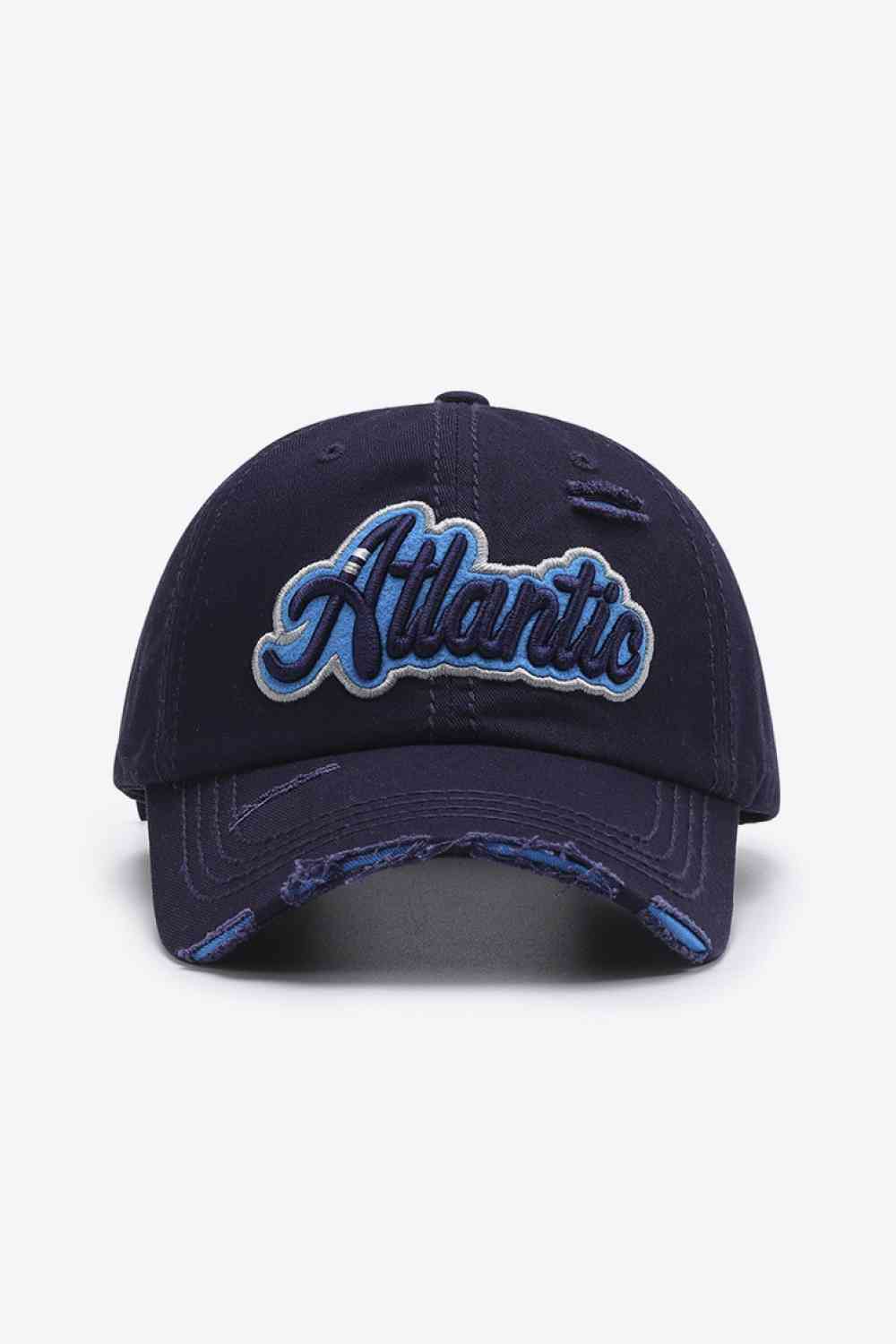 ATLANTIC Graphic Distressed Baseball Cap - TRENDMELO