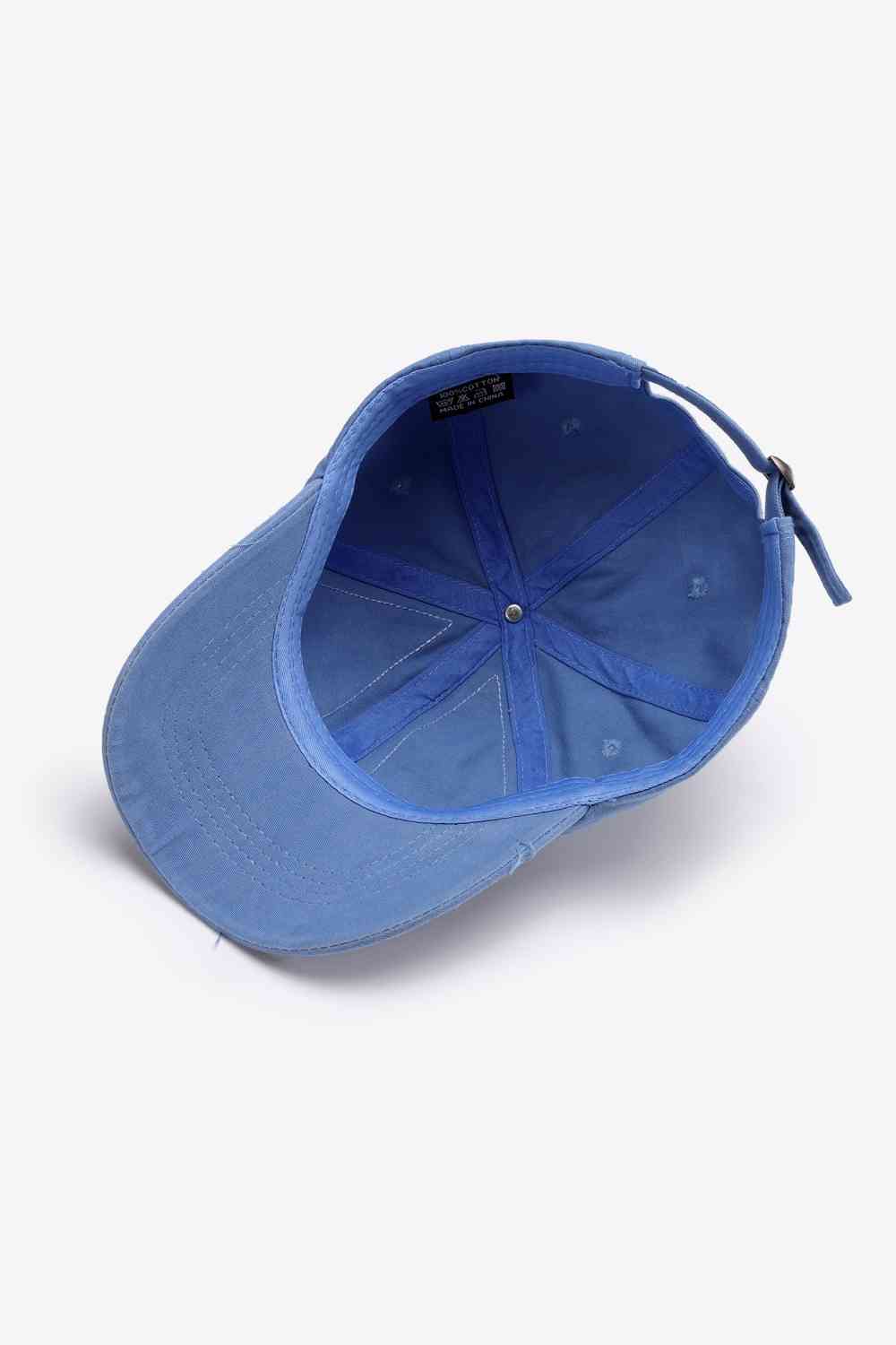 Distressed Adjustable Baseball Cap - TRENDMELO