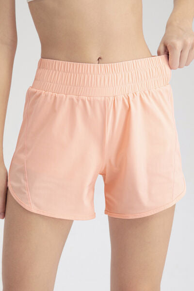 Elastic Waist Active Shorts - TRENDMELO