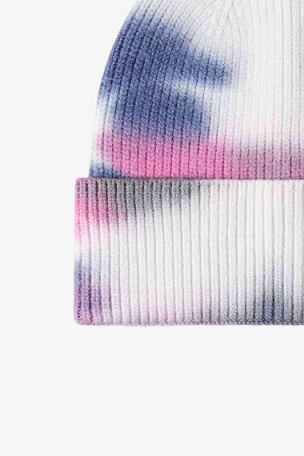 Tie-Dye Cuffed Knit Beanie - TRENDMELO