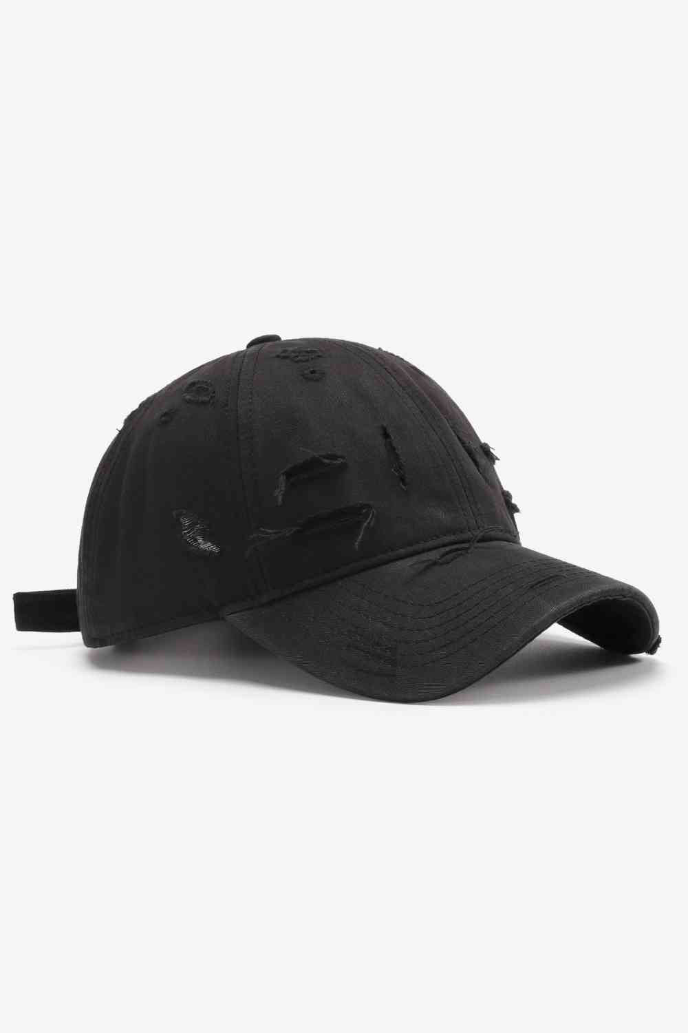 Distressed Adjustable Baseball Cap - TRENDMELO