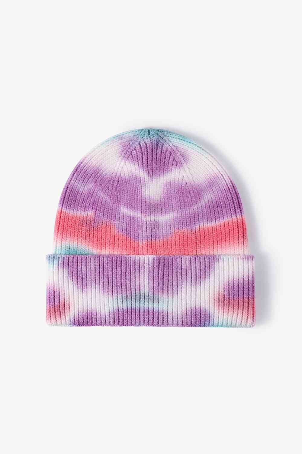 Tie-Dye Cuffed Knit Beanie - TRENDMELO