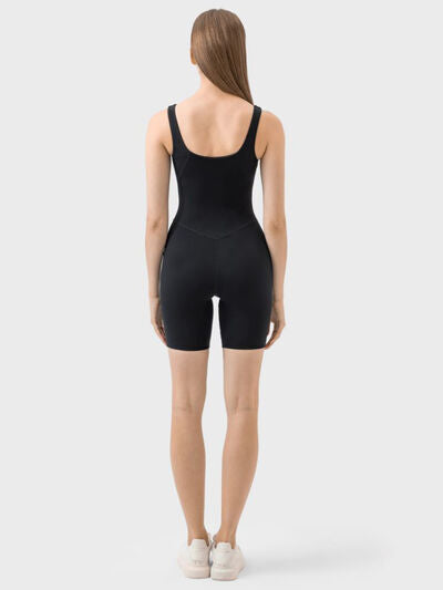 Wide Strap Active Romper - TRENDMELO