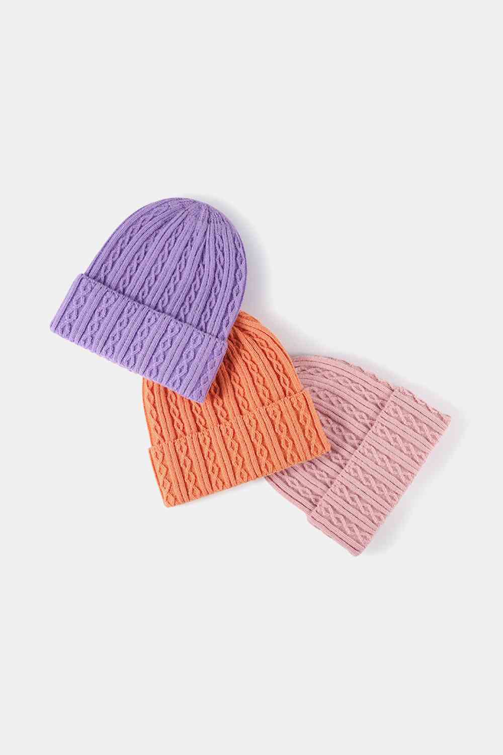 Mixed Knit Cuff Beanie - TRENDMELO