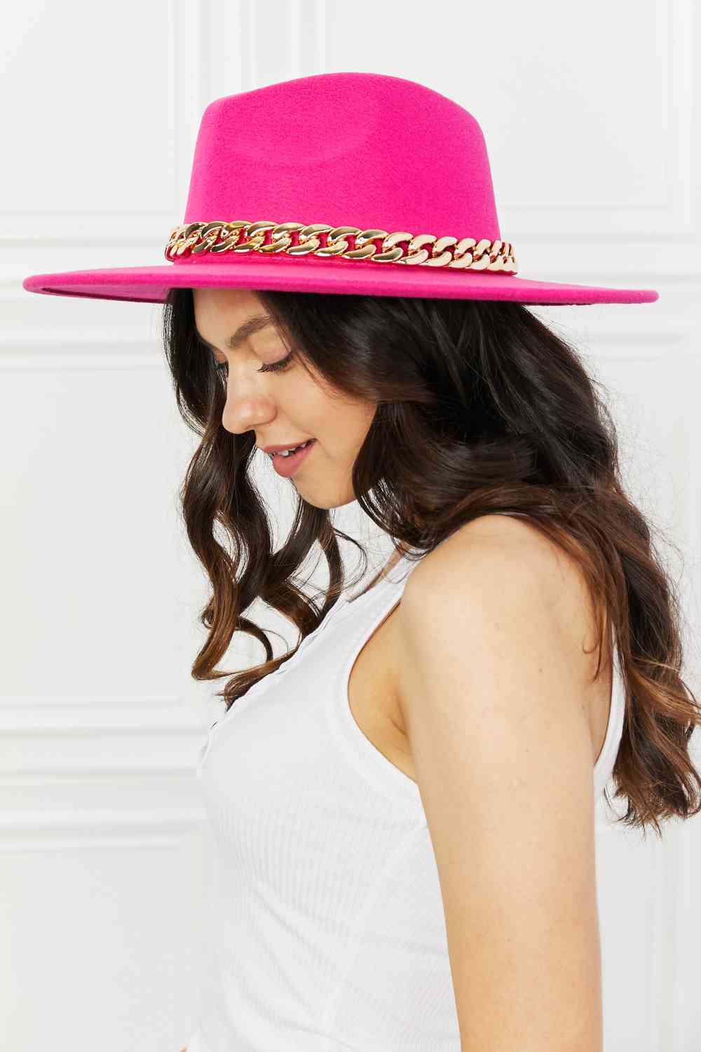 Fame Keep Your Promise Fedora Hat in Pink - TRENDMELO