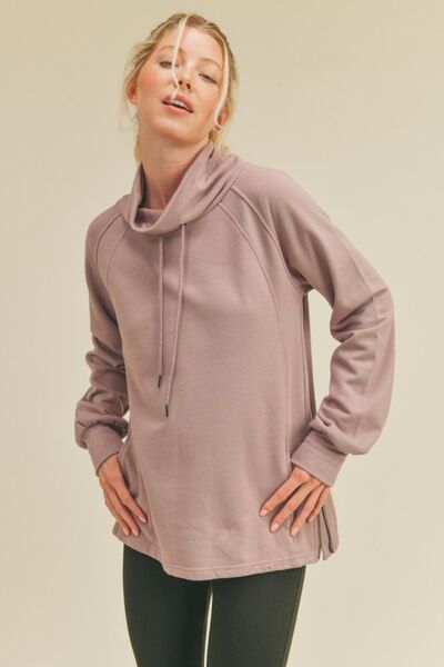 Kimberly C Drawstring Side Zip Sweatshirt - TRENDMELO