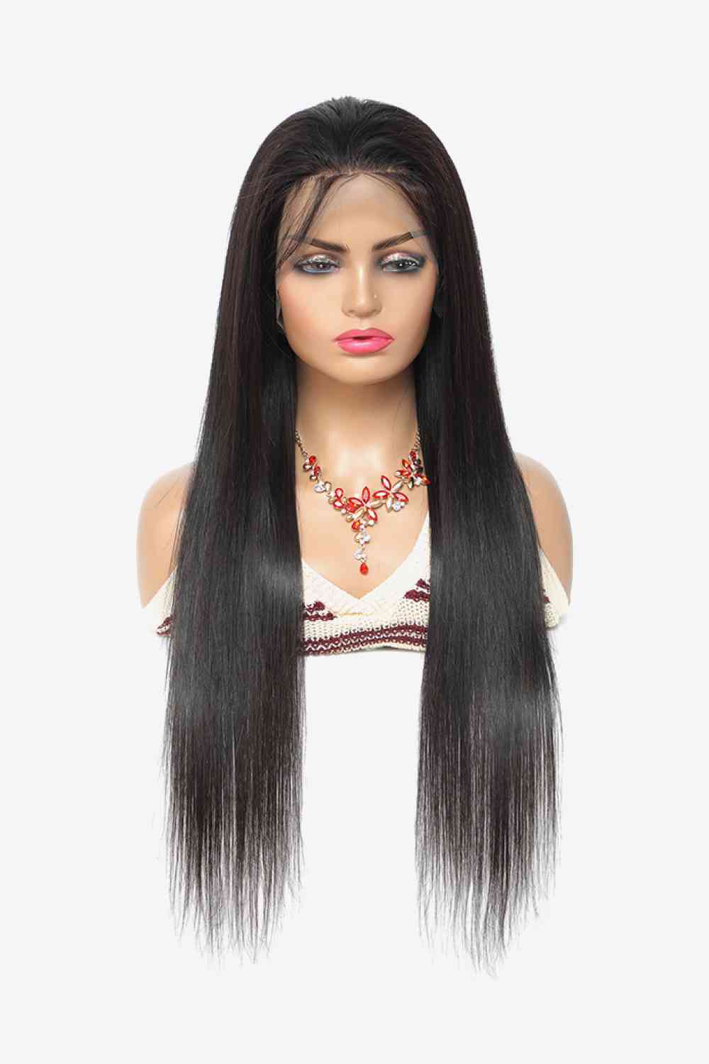 18" 13x4 Lace Front Wigs Virgin Hair Natural Color 150% Density - TRENDMELO