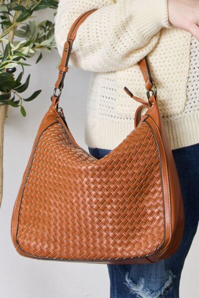 SHOMICO Weaved Vegan Leather Handbag - TRENDMELO