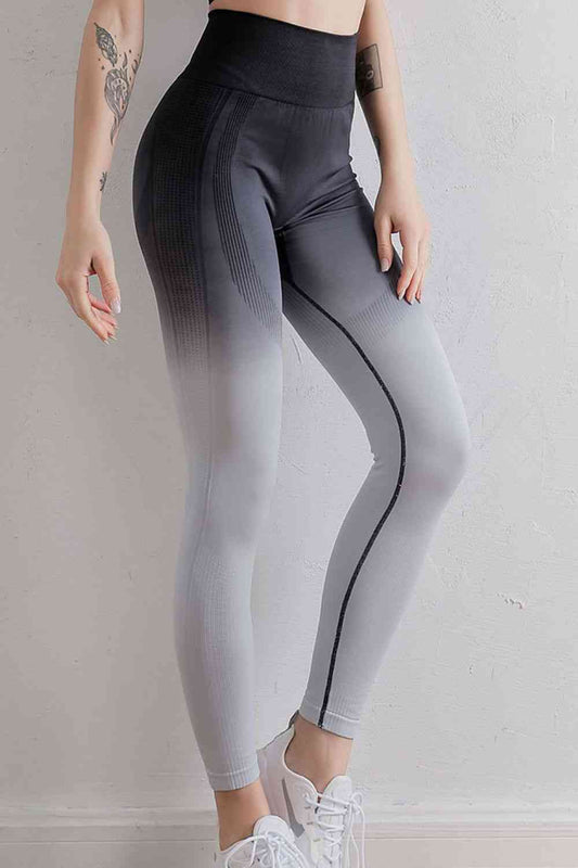 Gradient High Waist Sports Leggings - TRENDMELO