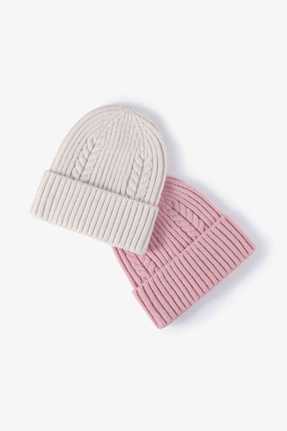 Cable-Knit Cuff Beanie - TRENDMELO