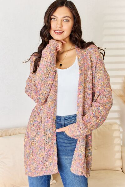 Rousseau Multicolor Open Front Knit Cardigan - TRENDMELO