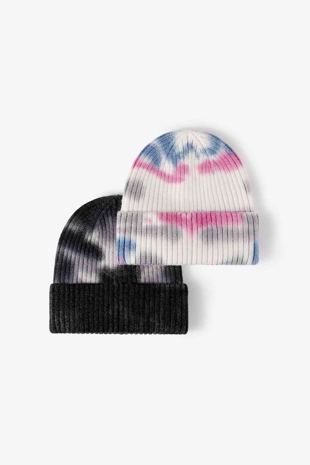 Tie-Dye Ribbed Knit Beanie - TRENDMELO