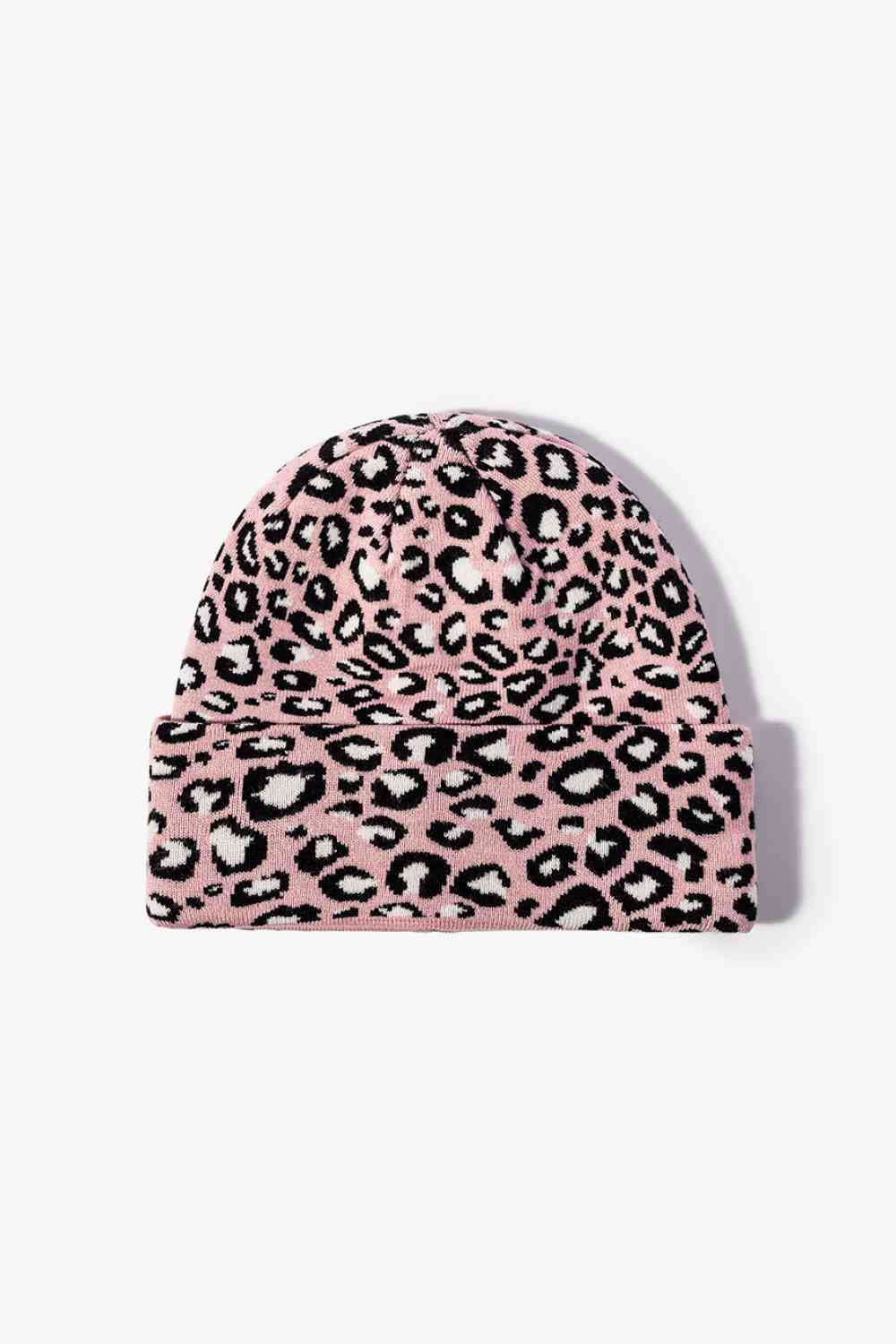 Leopard Pattern Cuffed Beanie - TRENDMELO