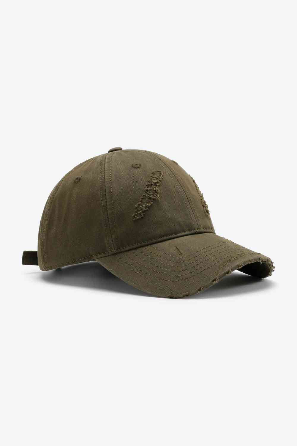 Distressed Adjustable Baseball Cap - TRENDMELO