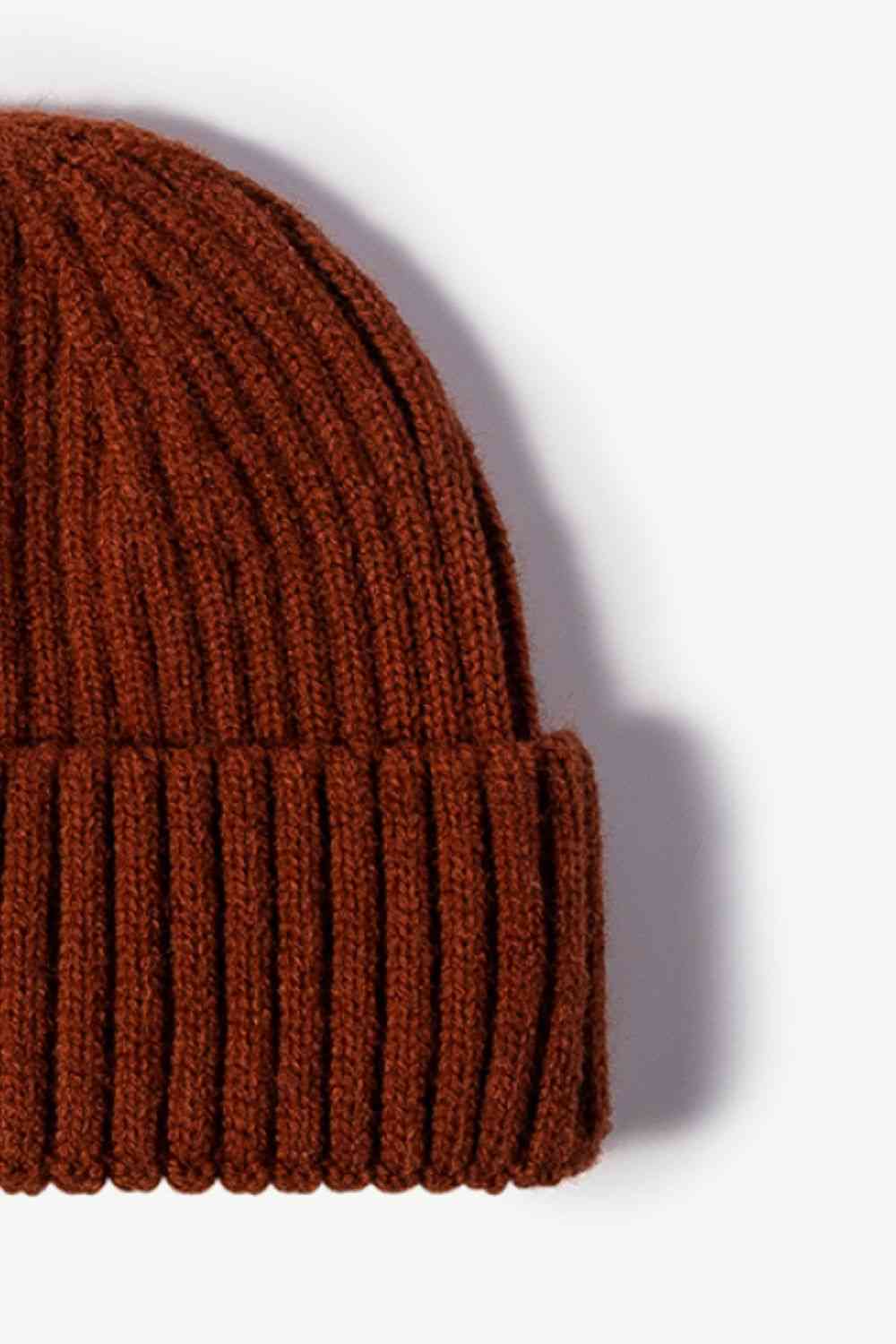 Rib-Knit Cuff Beanie - TRENDMELO