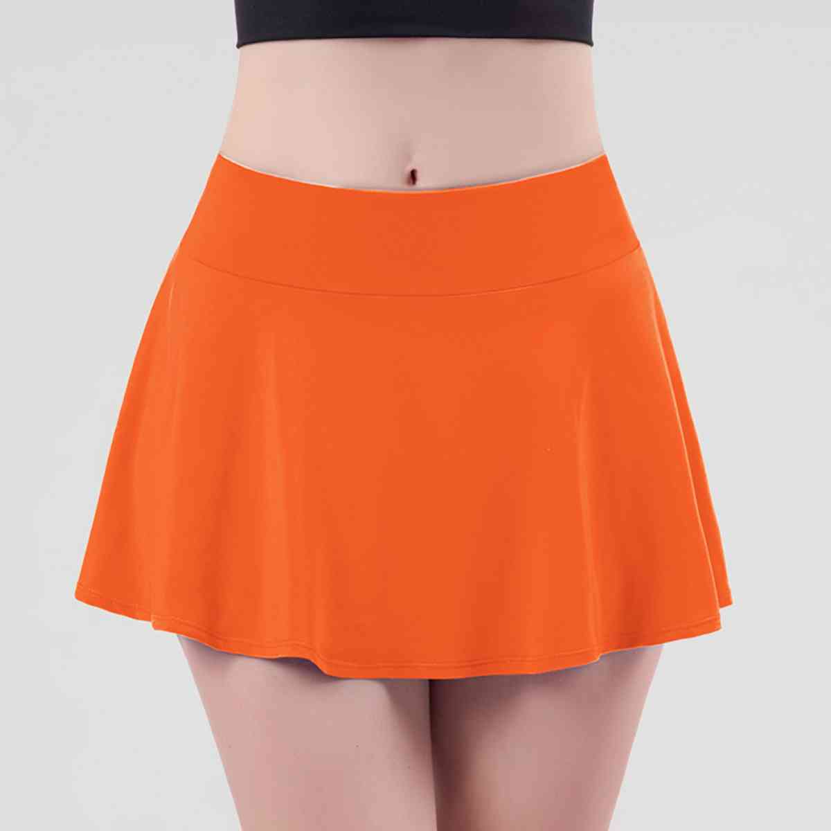 Wide Waistband Sports Skort - TRENDMELO