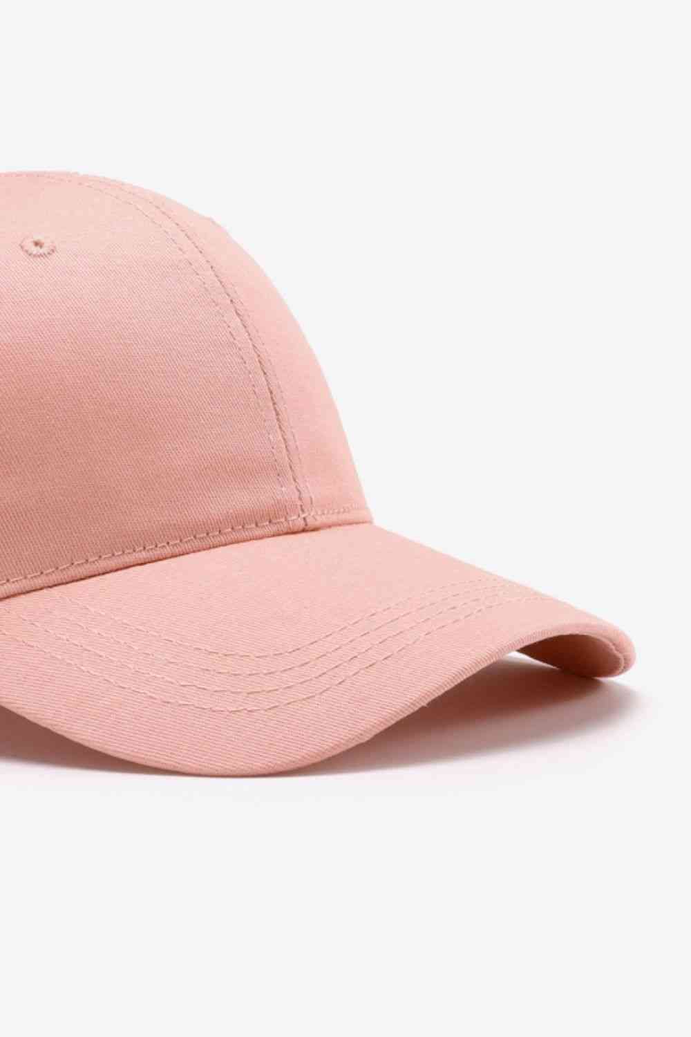 Plain Adjustable Cotton Baseball Cap - TRENDMELO