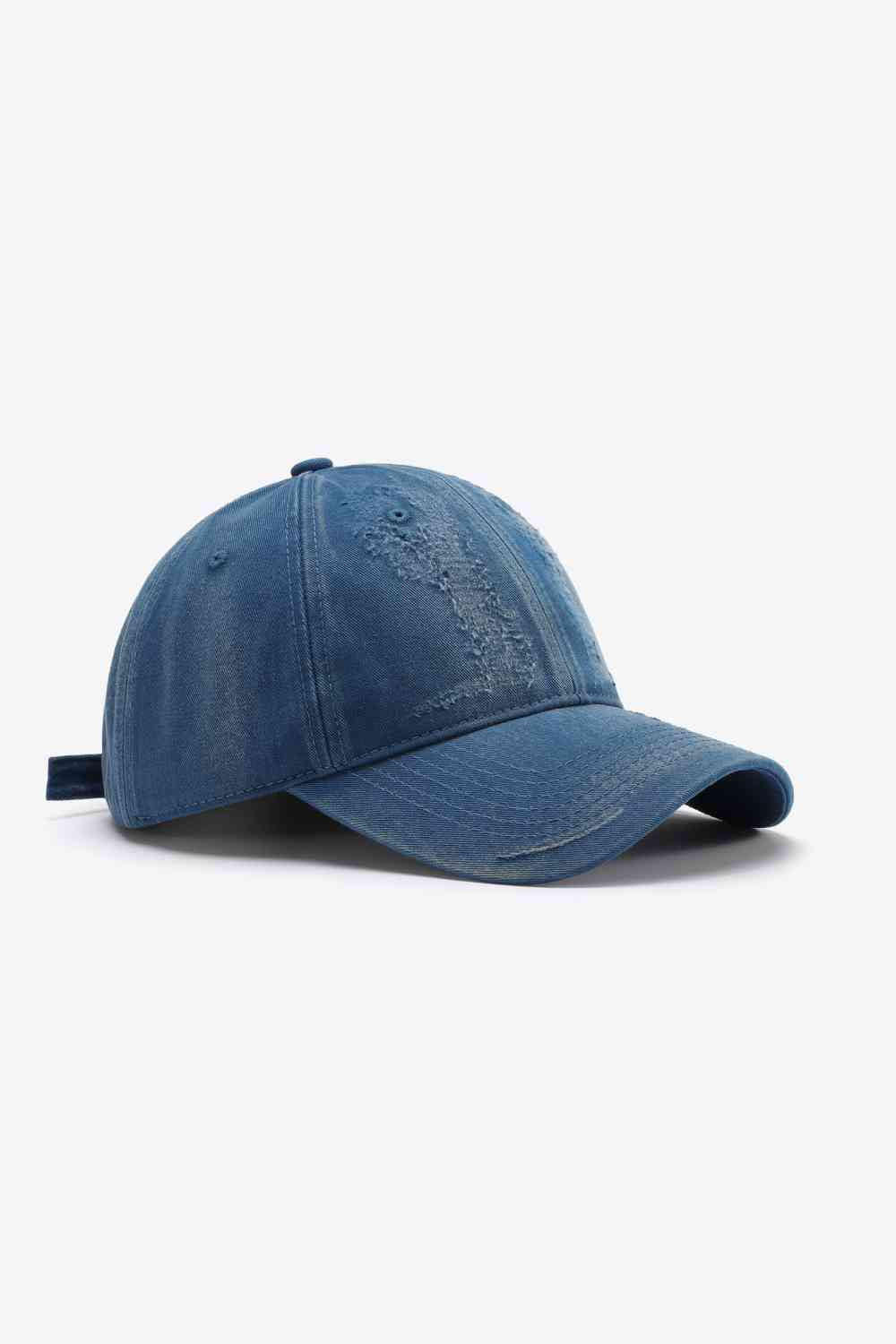 Distressed Adjustable Baseball Cap - TRENDMELO