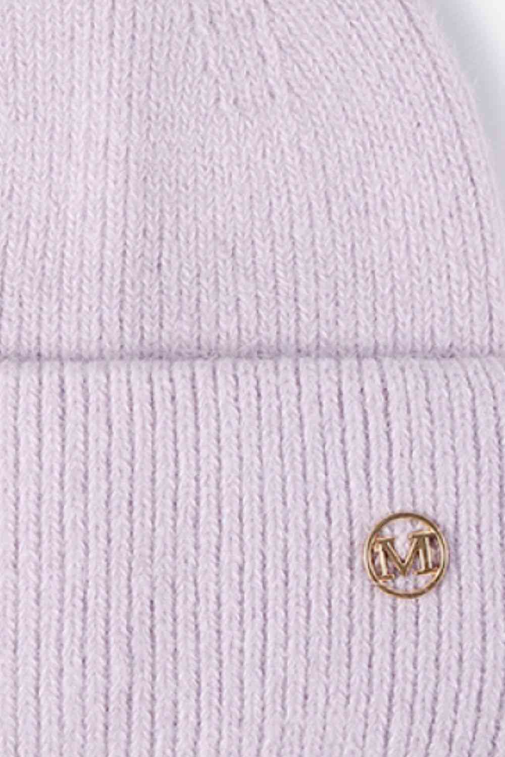 M Rib-Knit Cuff Beanie - TRENDMELO