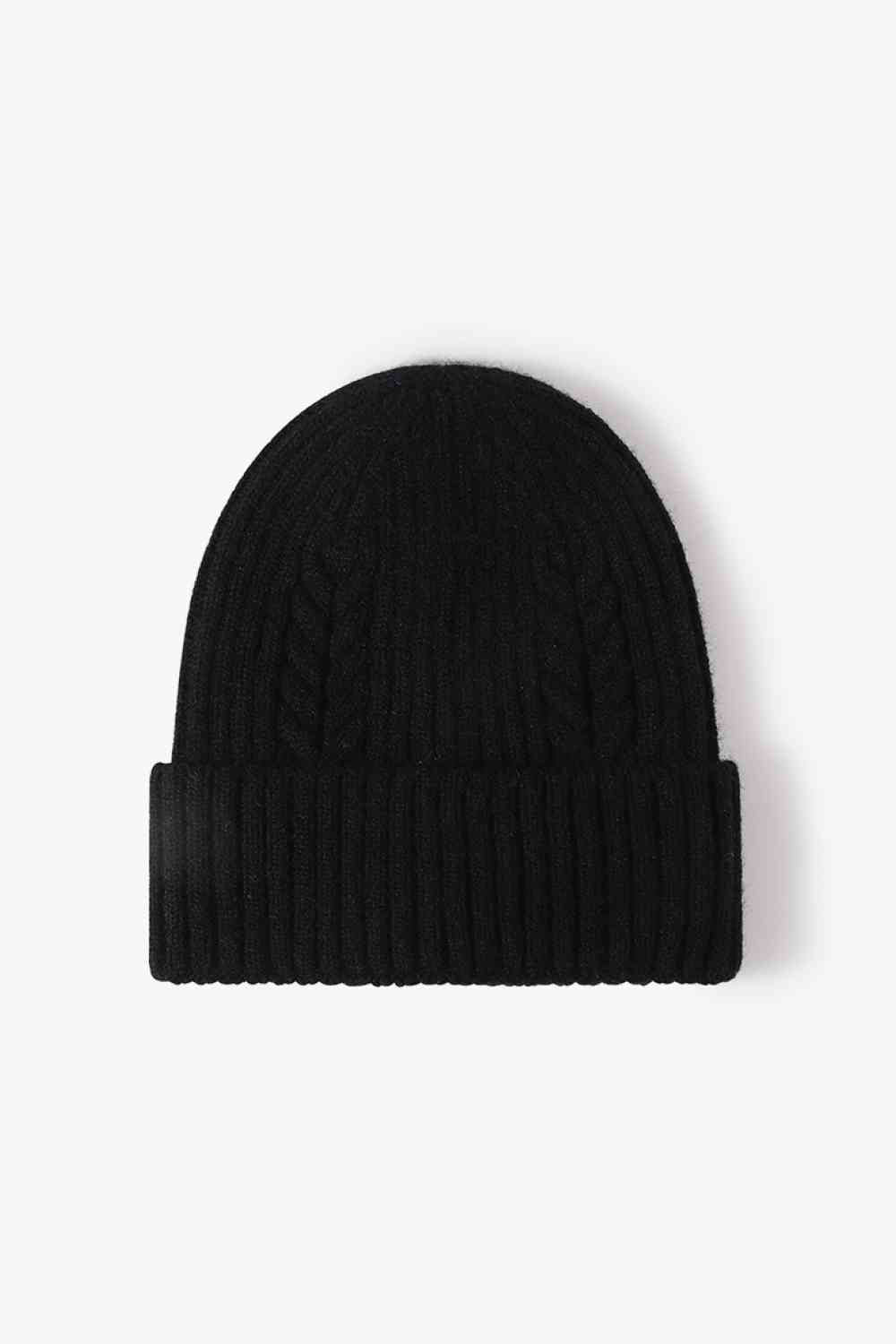 Cable-Knit Cuff Beanie - TRENDMELO