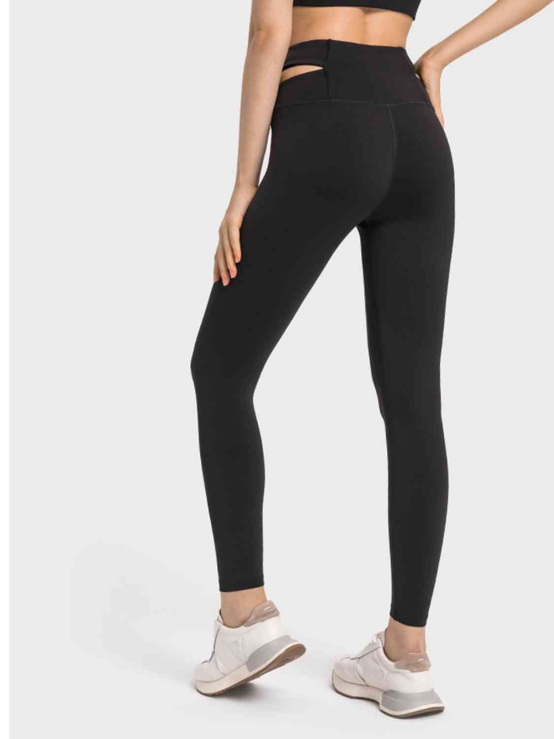 Crisscross Cutout Sports Leggings - TRENDMELO