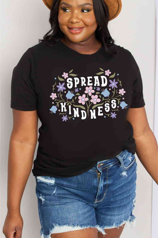 Simply Love Full Size SPREAD KINDNESS Graphic Cotton Tee - TRENDMELO