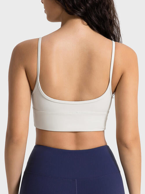 Spaghetti Strap Sport Bra - TRENDMELO