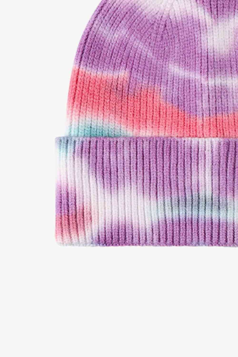 Tie-Dye Cuffed Knit Beanie - TRENDMELO