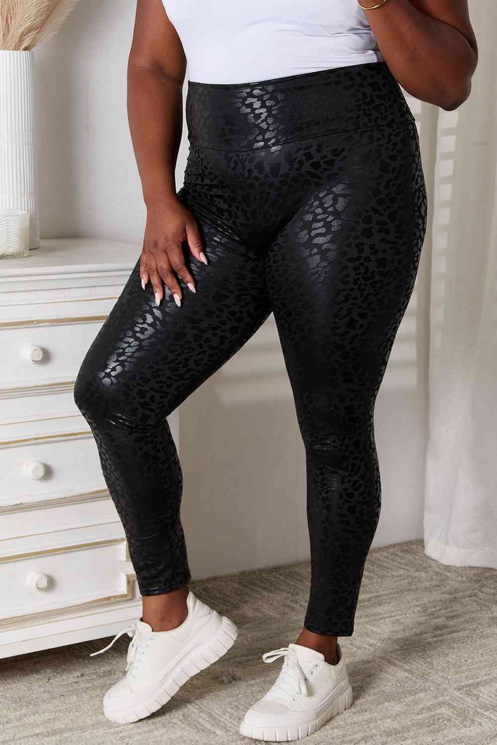 Double Take High Waist Leggings - TRENDMELO