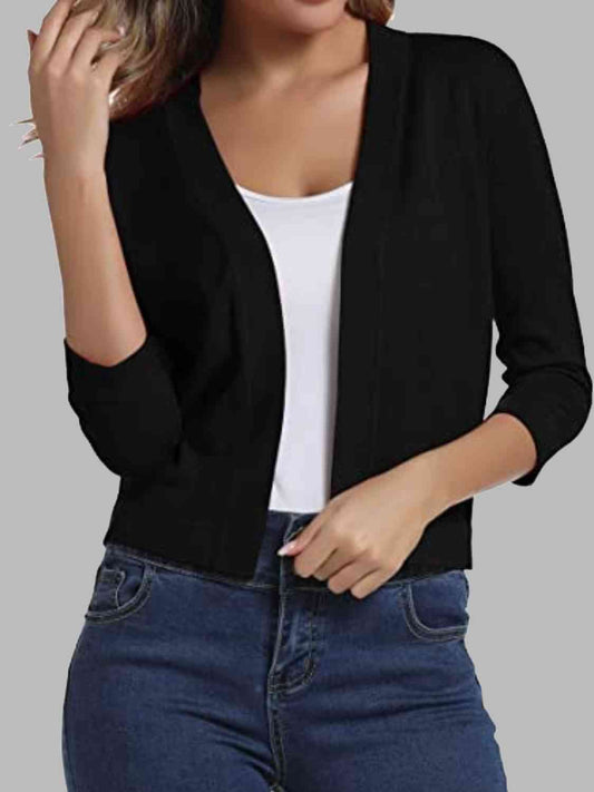 Open Front Cardigan - TRENDMELO