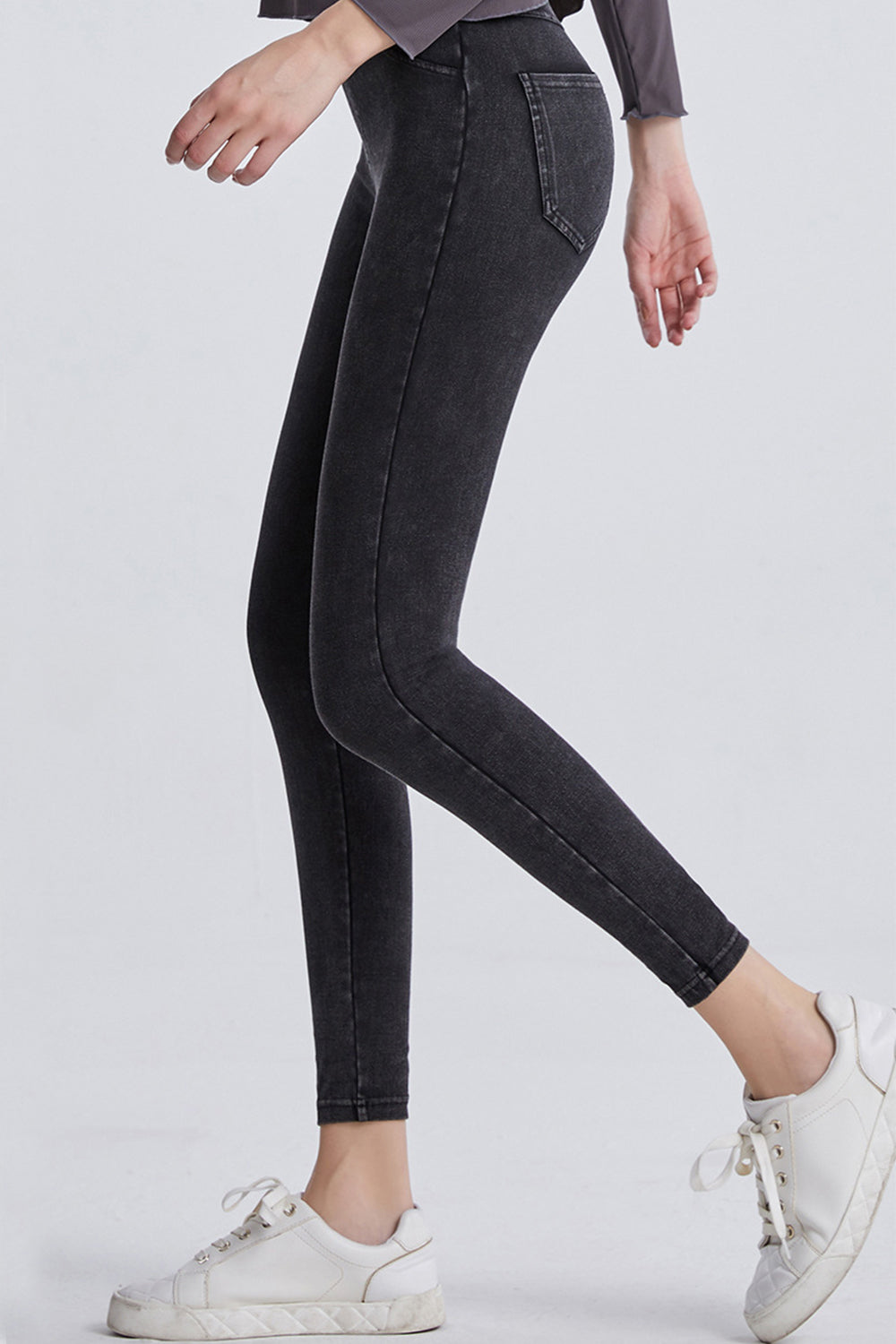 High Waist Cropped Jeans - TRENDMELO