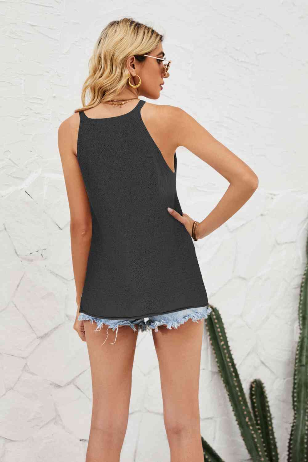 Grecian Neck Knit Tank - TRENDMELO