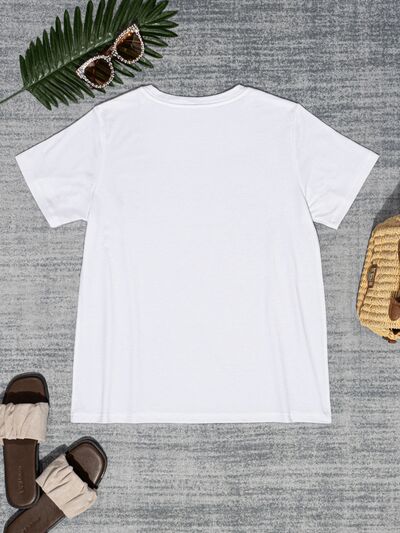 HAPPY VALENTINE'S DAY Round Neck Short Sleeve T-Shirt - TRENDMELO