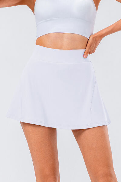 High Waist Pleated Active Skirt - TRENDMELO