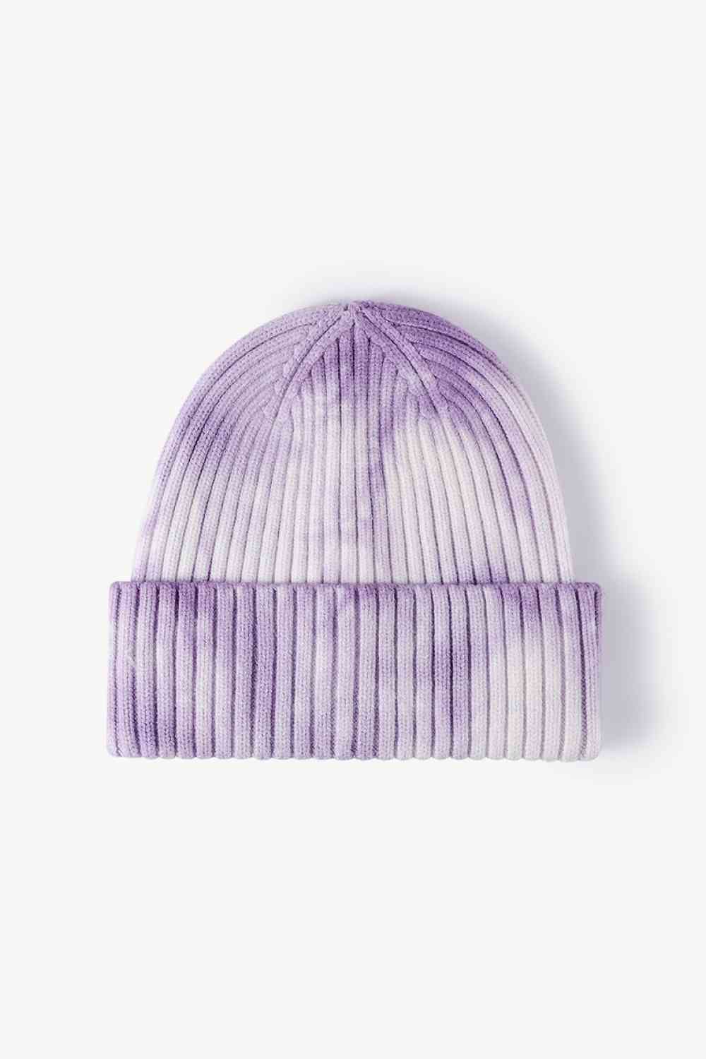 Tie-Dye Ribbed Cuffed Beanie - TRENDMELO