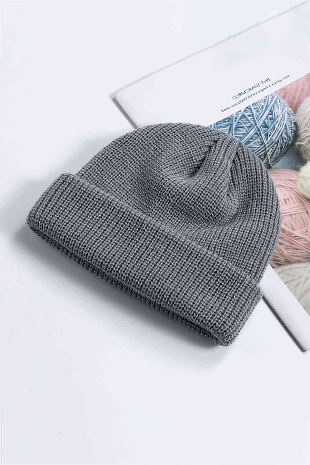 Cozy Rib-Knit Cuff Beanie - TRENDMELO