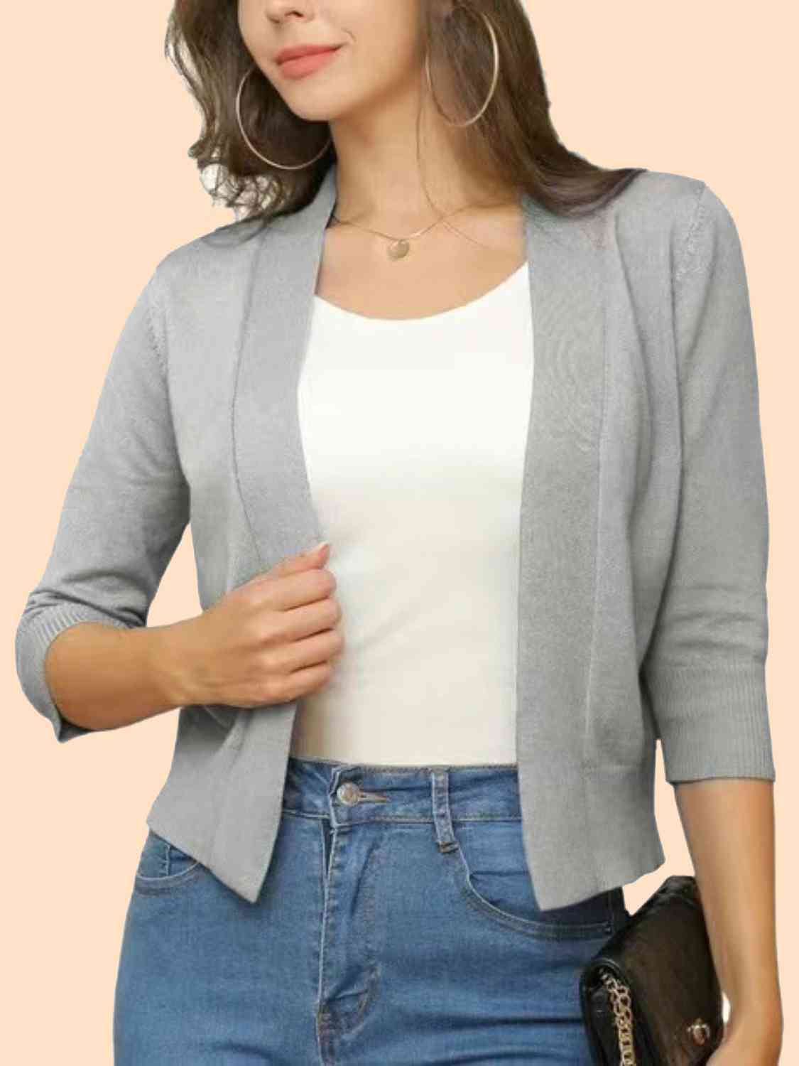 Open Front Cardigan - TRENDMELO