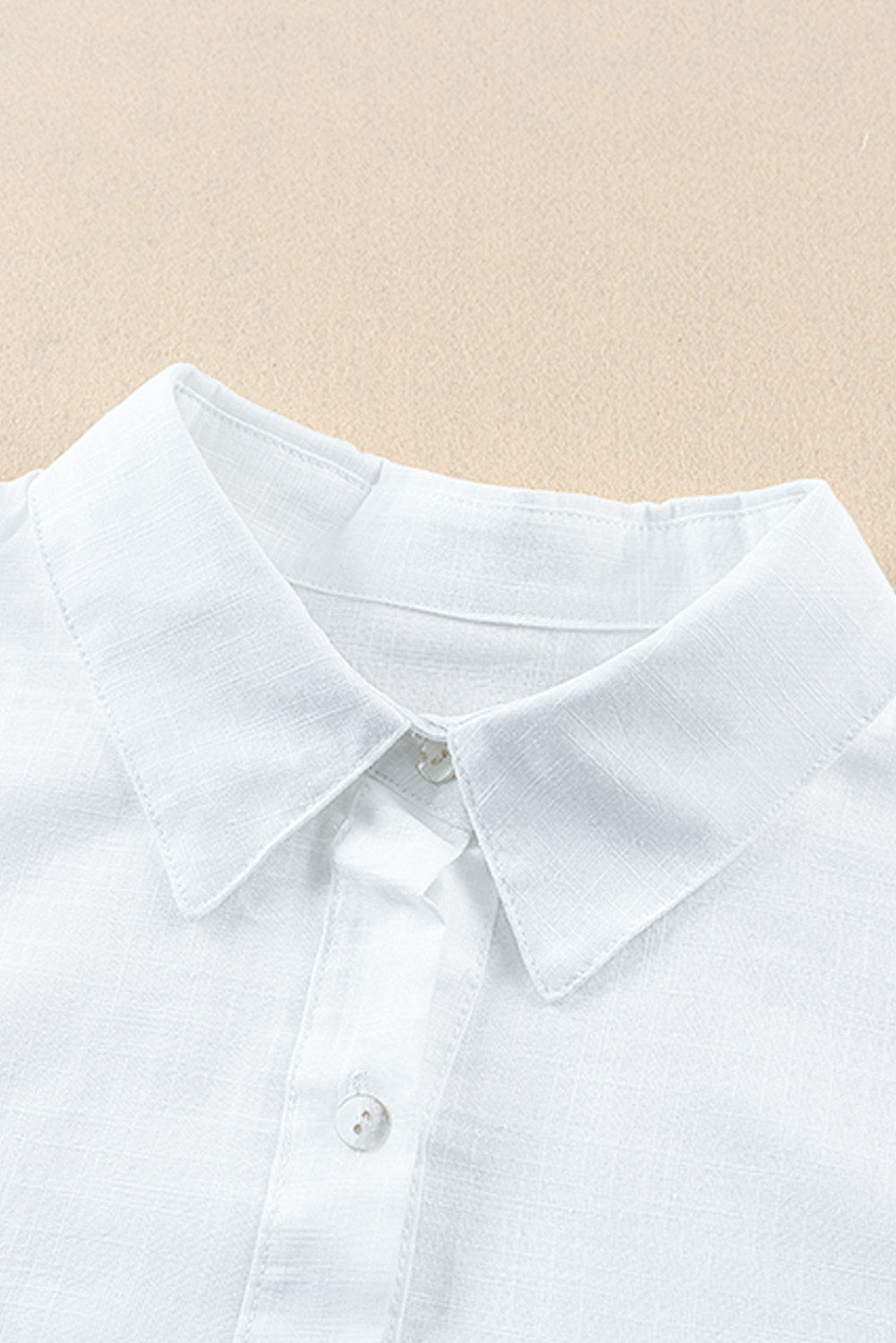 Button-Up Longline Shirt with Breast Pockets - TRENDMELO