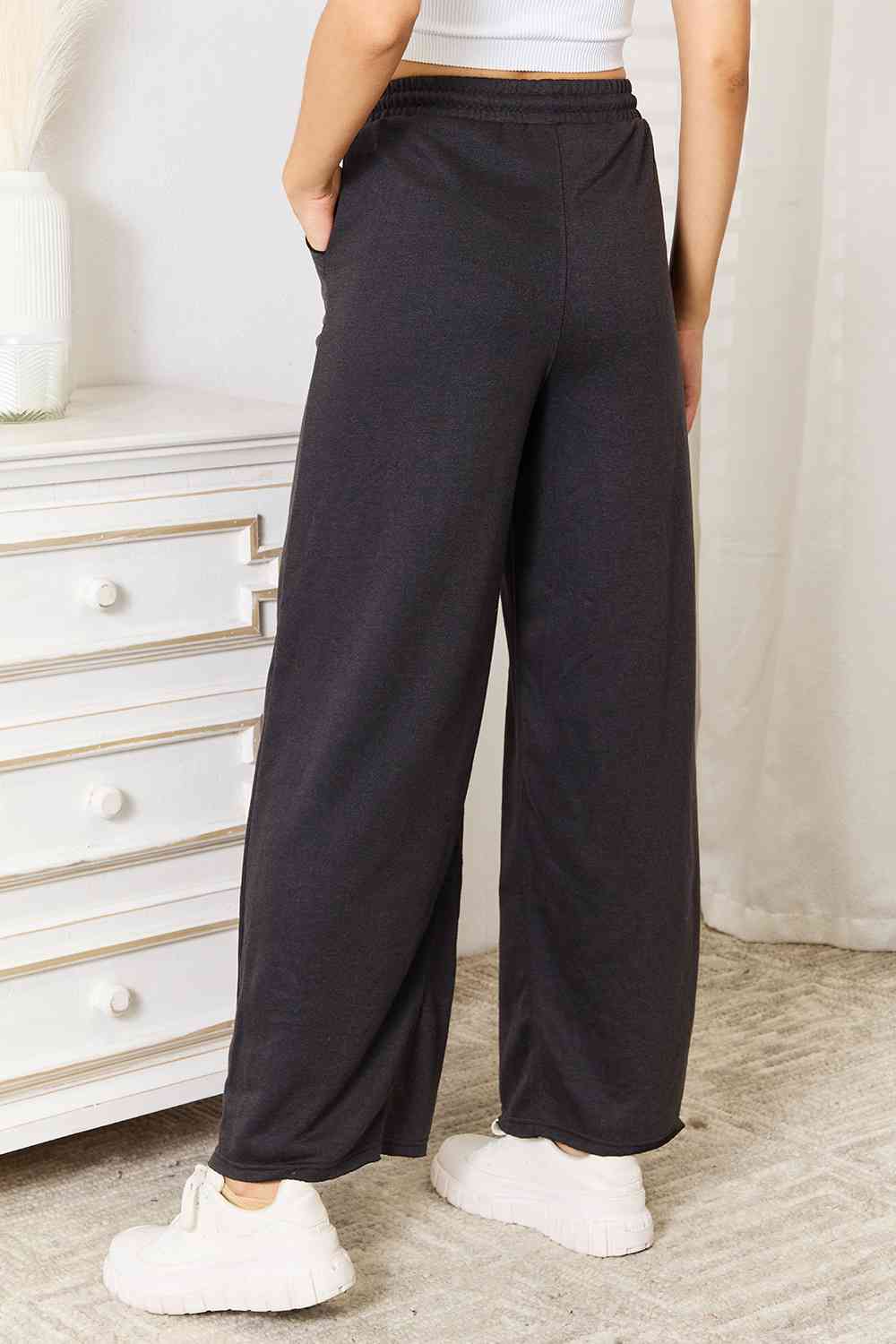 Basic Bae Wide Leg Pocketed Pants - TRENDMELO