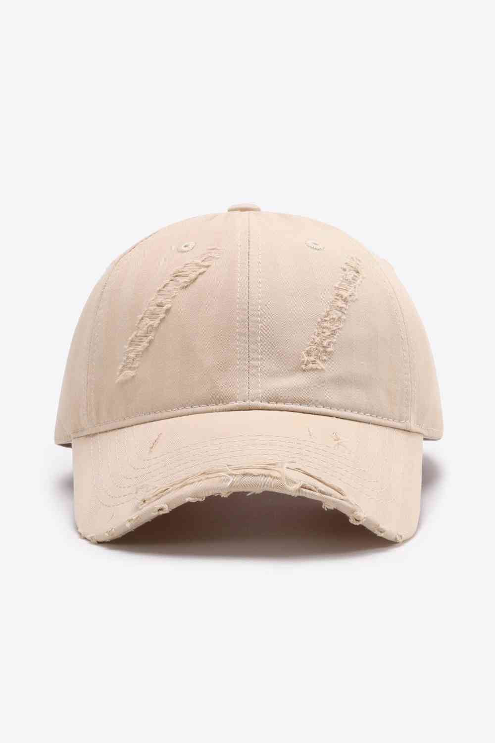 Distressed Adjustable Baseball Cap - TRENDMELO